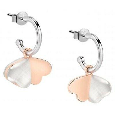 orecchini da donna cuore in acciaio e