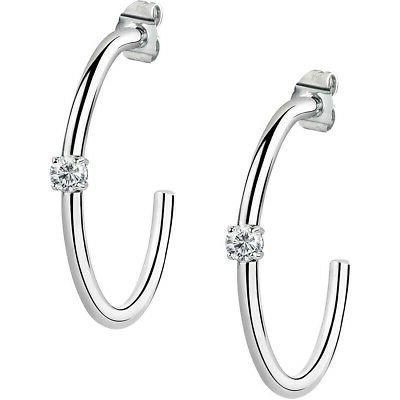 orecchini da donna in acciaio con cristallo