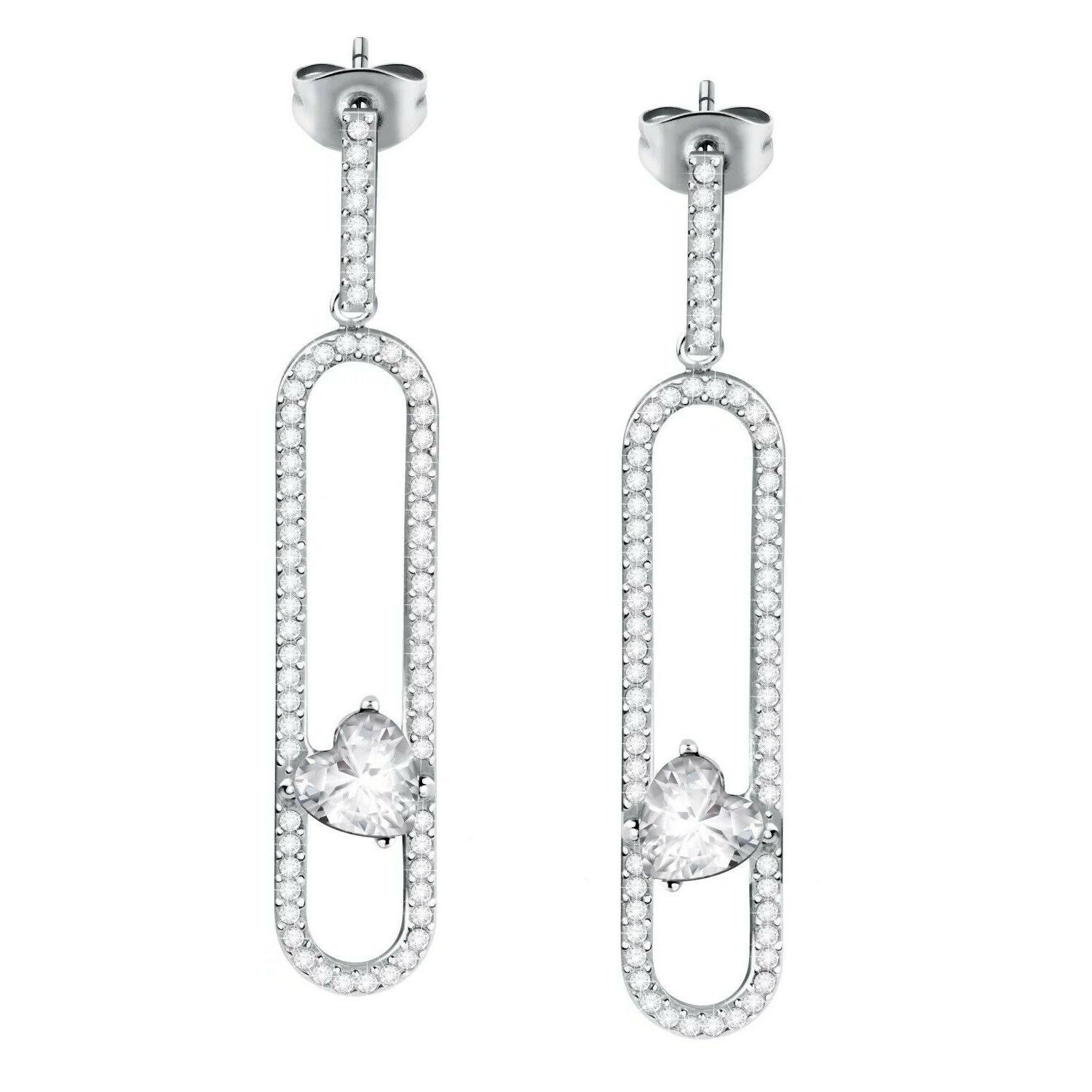 orecchini da donna in acciaio pendenti lunghi