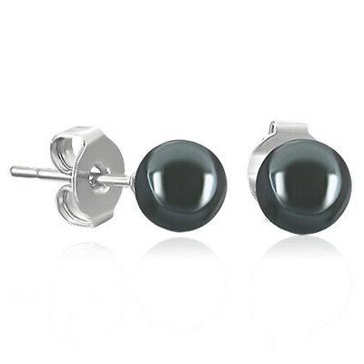 orecchini da uomo con perle in acciaio