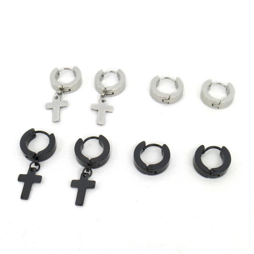 orecchini da uomo donna in acciaio a