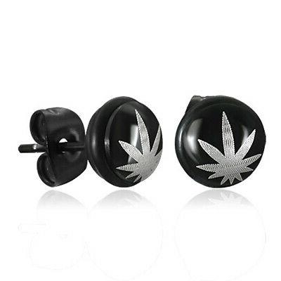 orecchini da uomo in acciaio nero con