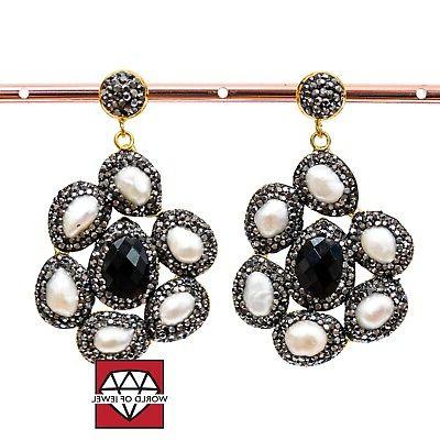 orecchini di bronzo a perno con marcasite