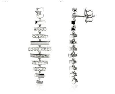 orecchini diva oro bianco con diamanti saldi