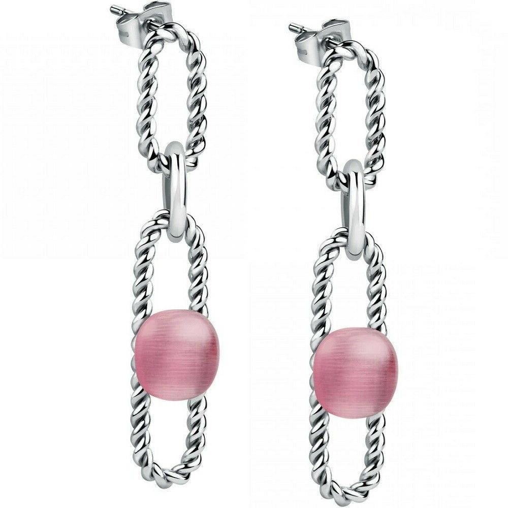 orecchini donna 1930 occhio di tigre rosa