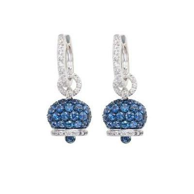 orecchini donna 34159 oro bianco blu zaffiro