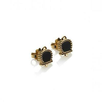 orecchini donna 37032 oro giallo nero onice