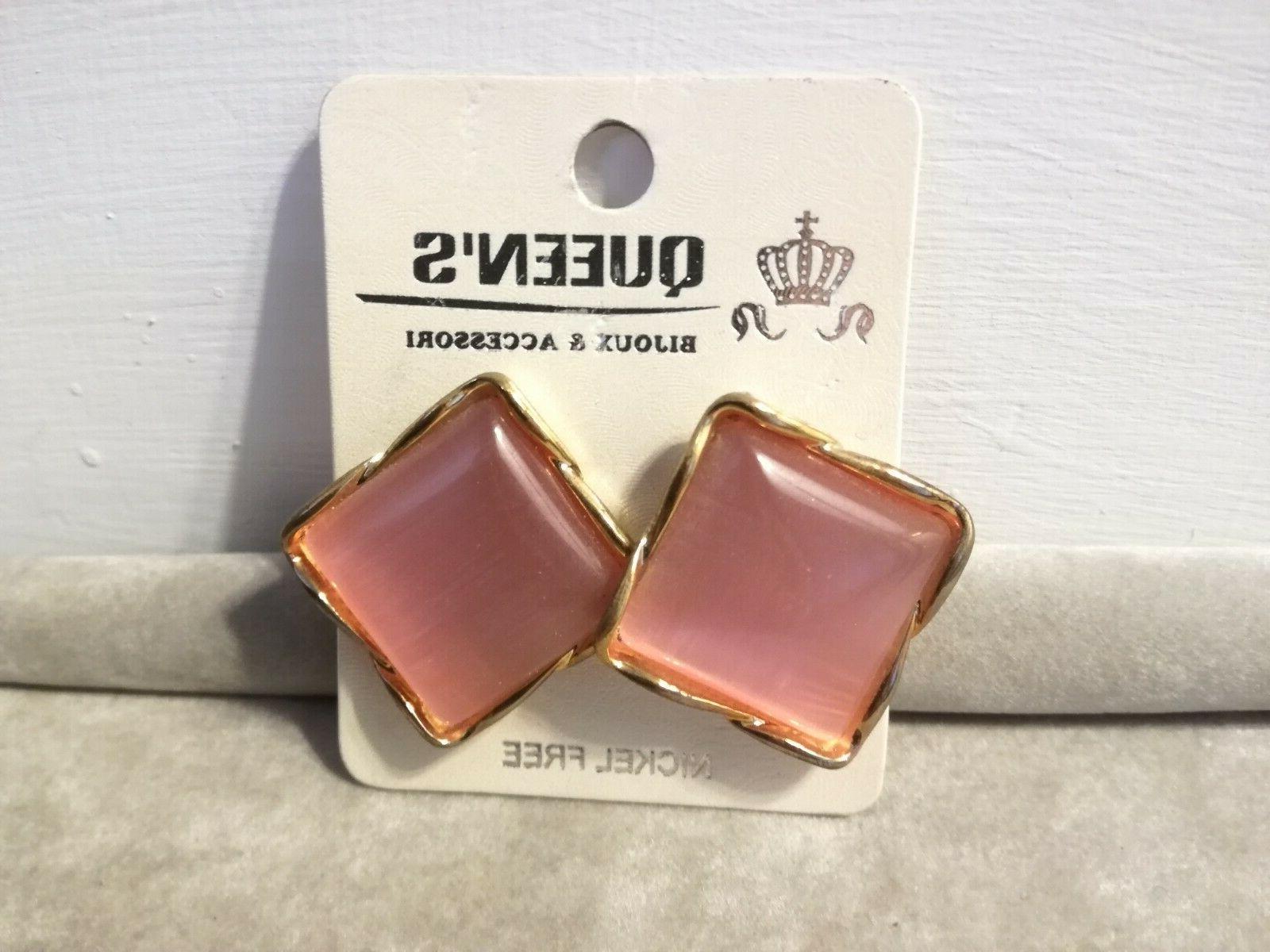 orecchini donna a bottone quadrati color oro