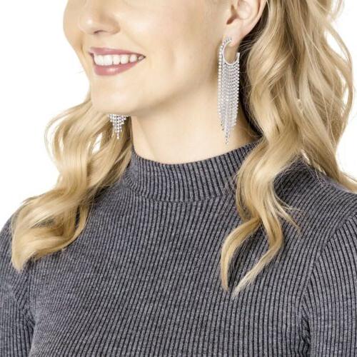orecchini donna a cerchio fit bianco placcatura