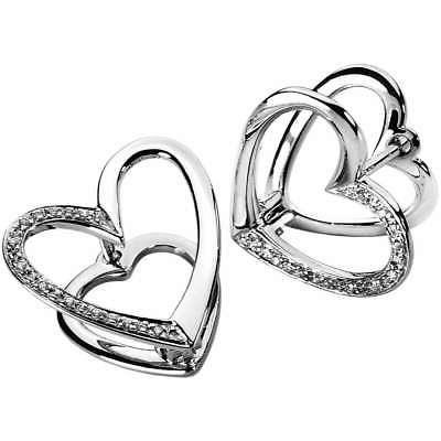 orecchini donna a cuore orb275 oro bianco