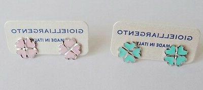 orecchini donna a lobo fiore quadrifoglio vero