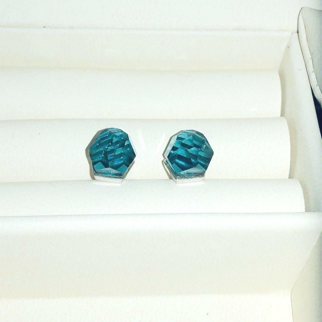 orecchini donna a lobo originali verde smeraldo