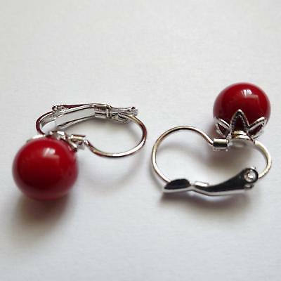 orecchini donna a monachella colore argento perla