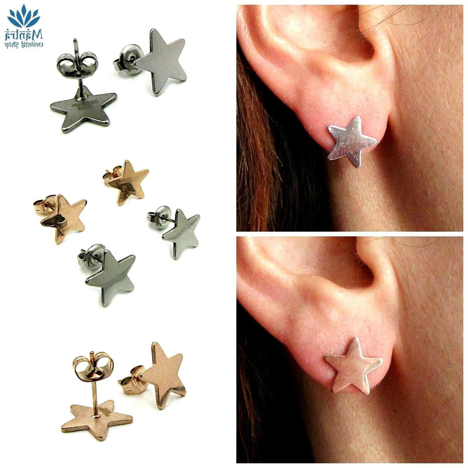 orecchini donna a stella stelline bottone in