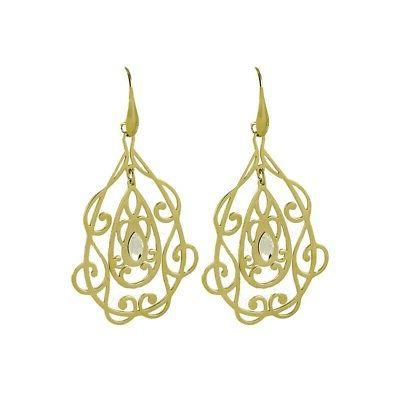 orecchini donna acciaio dorato pendenti saaj15