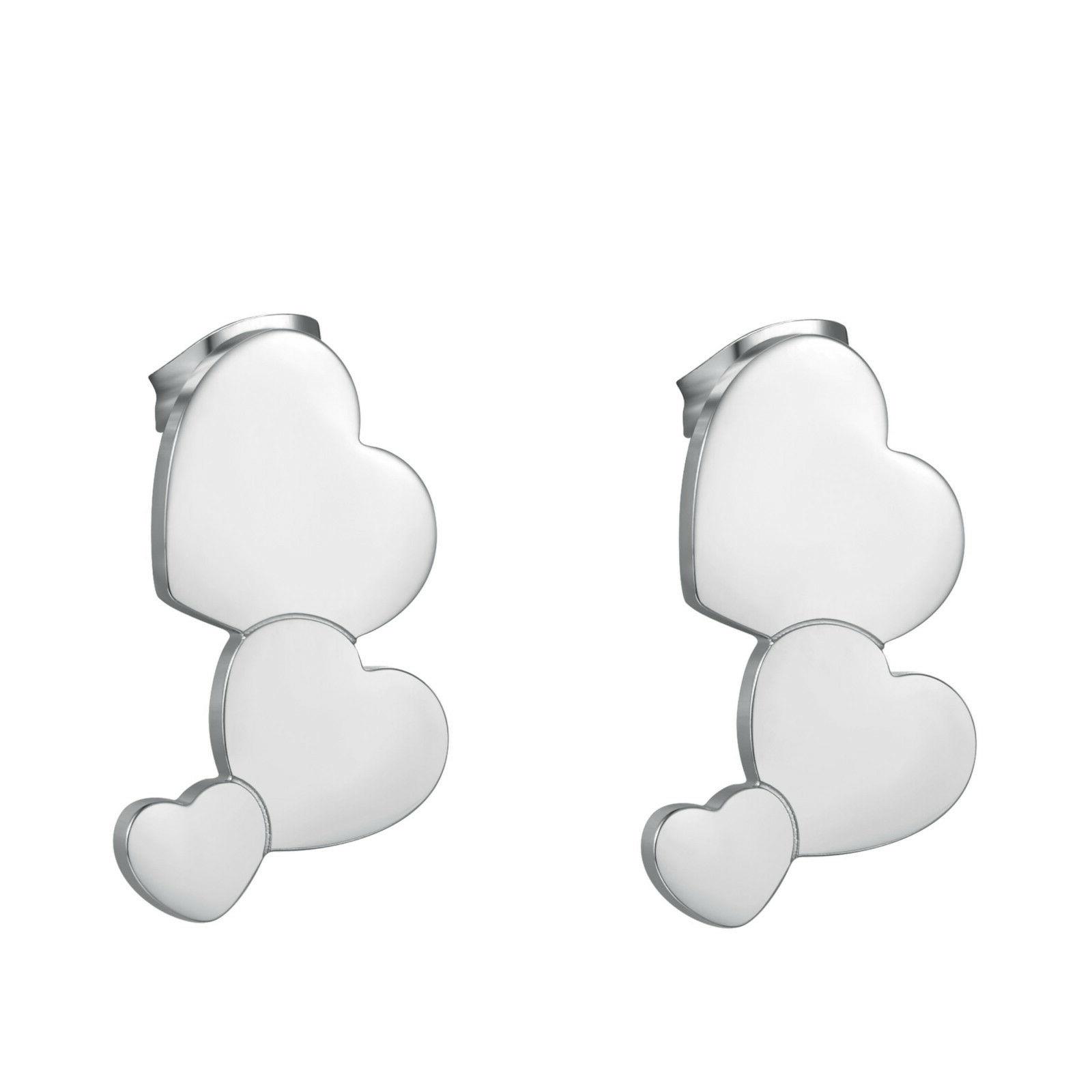 orecchini donna acciaio sagapo cuori sri21