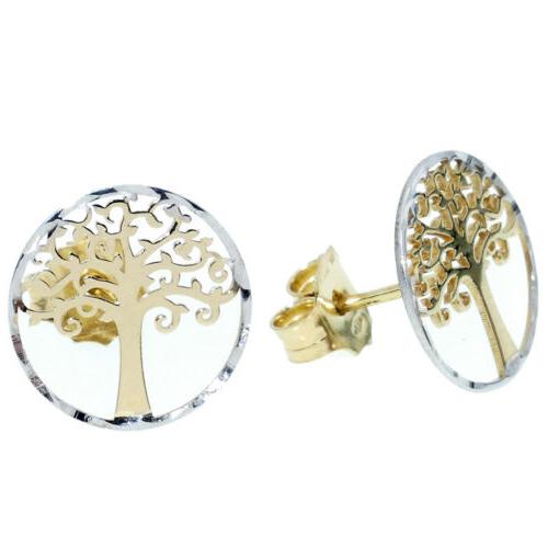 orecchini donna albero della vita oro bianco