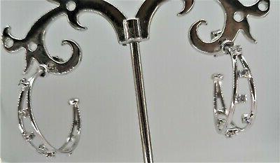 orecchini donna argento 925 cerchio zirconi t