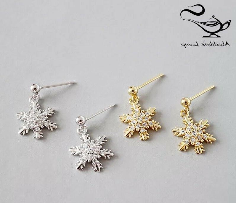 orecchini donna argento 925 fiocco di neve