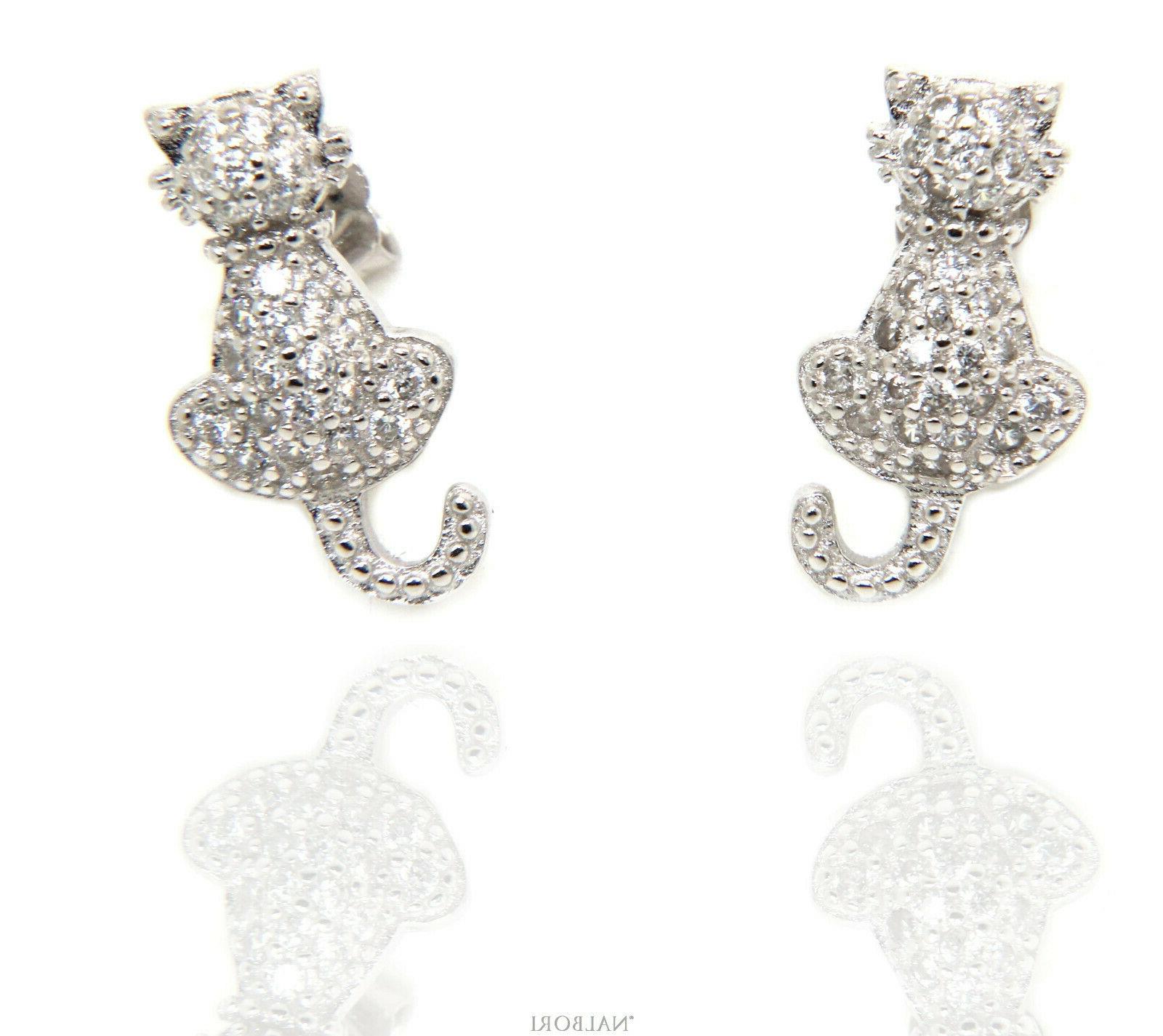 orecchini donna argento 925 gatto gattino contrarie