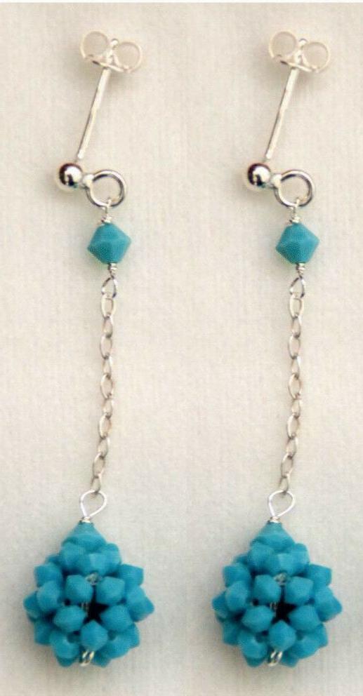 orecchini donna argento e pietre cristallo swarovski