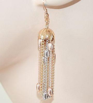 orecchini donna argento oro rosato fili pendenti