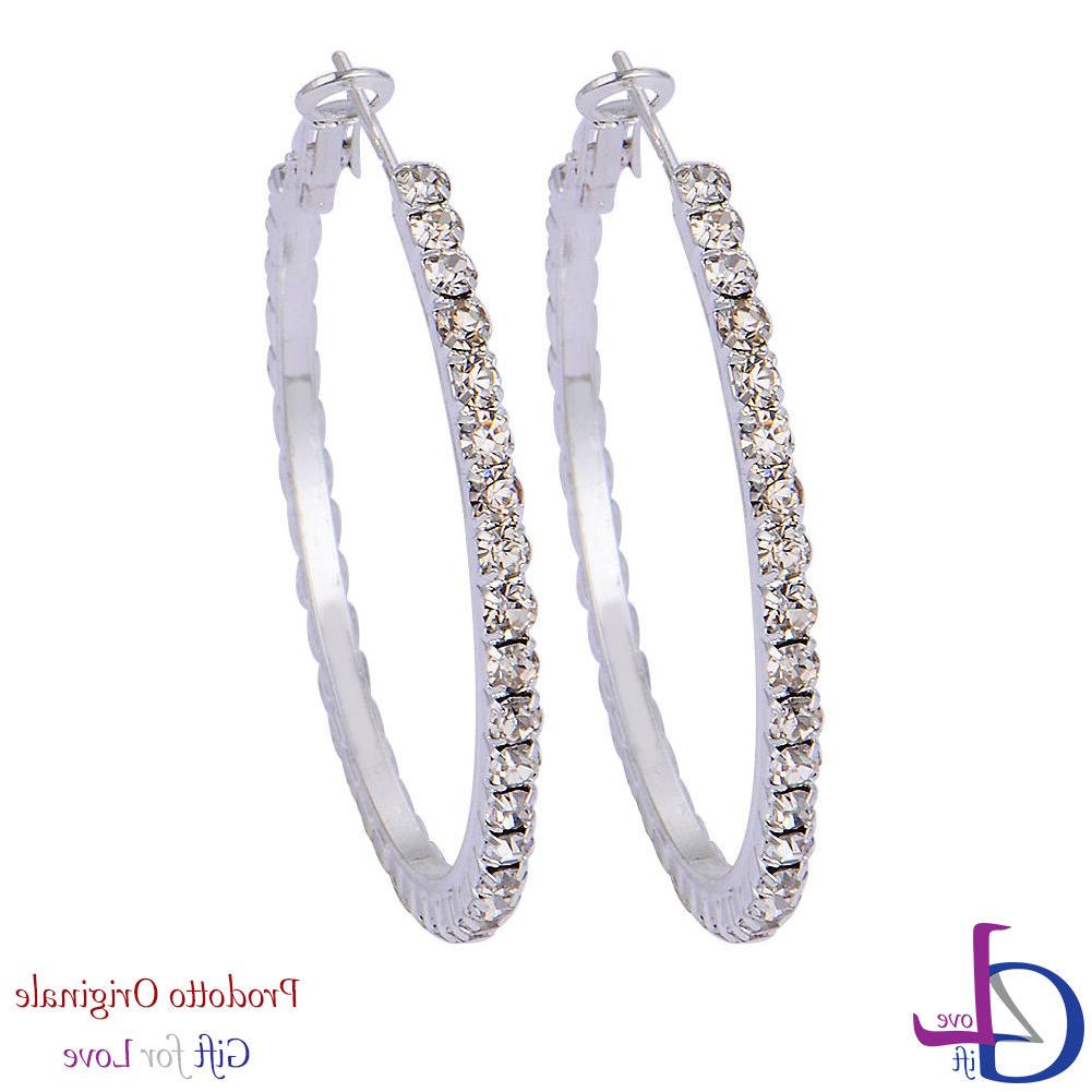 orecchini donna argento oro swarovski elements originale