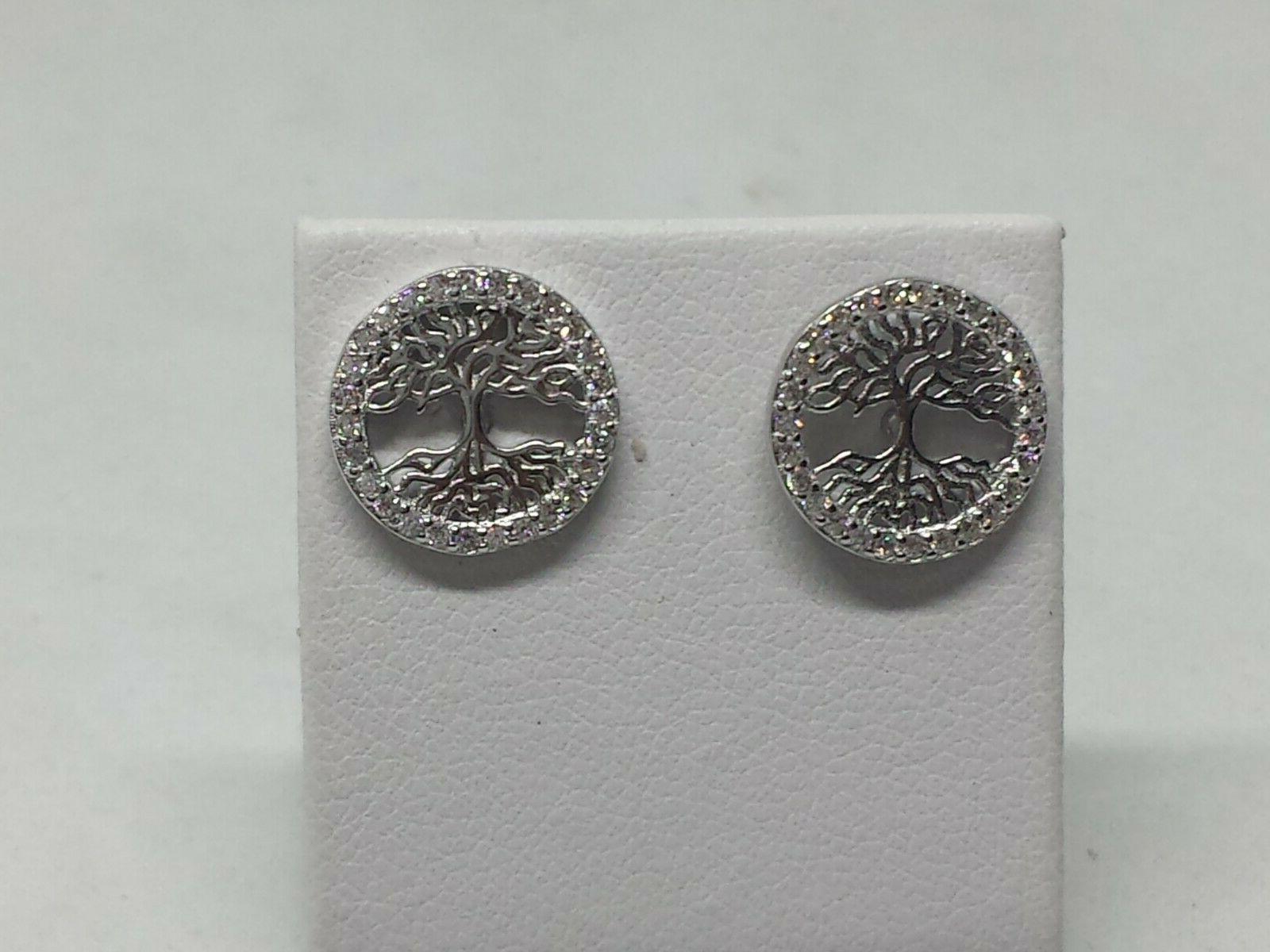 orecchini donna argento rodiato albero della vita