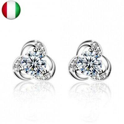 orecchini donna argento sterling 925 con zirconi