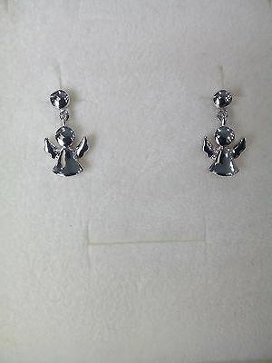 orecchini donna bambina angeli pendenti argento 925