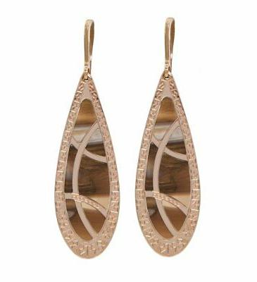 orecchini donna bdeorm03 bronzo rose glitter made