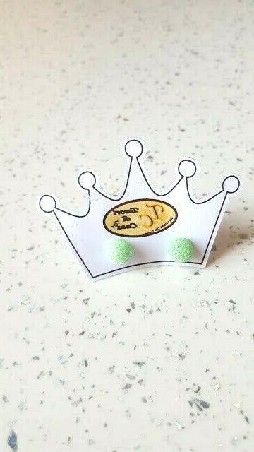 orecchini donna bigiotteria tondi verde piccoli per