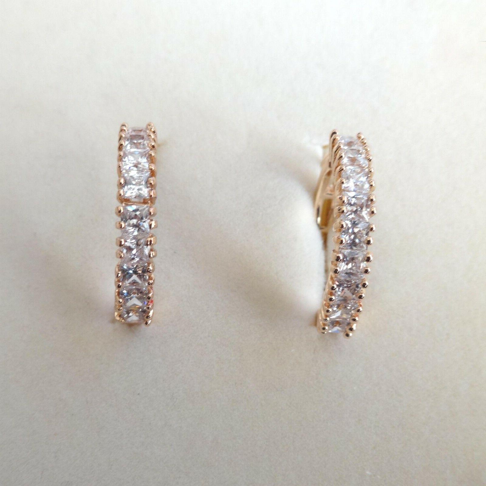 orecchini donna cerchi colore oro con zirconi