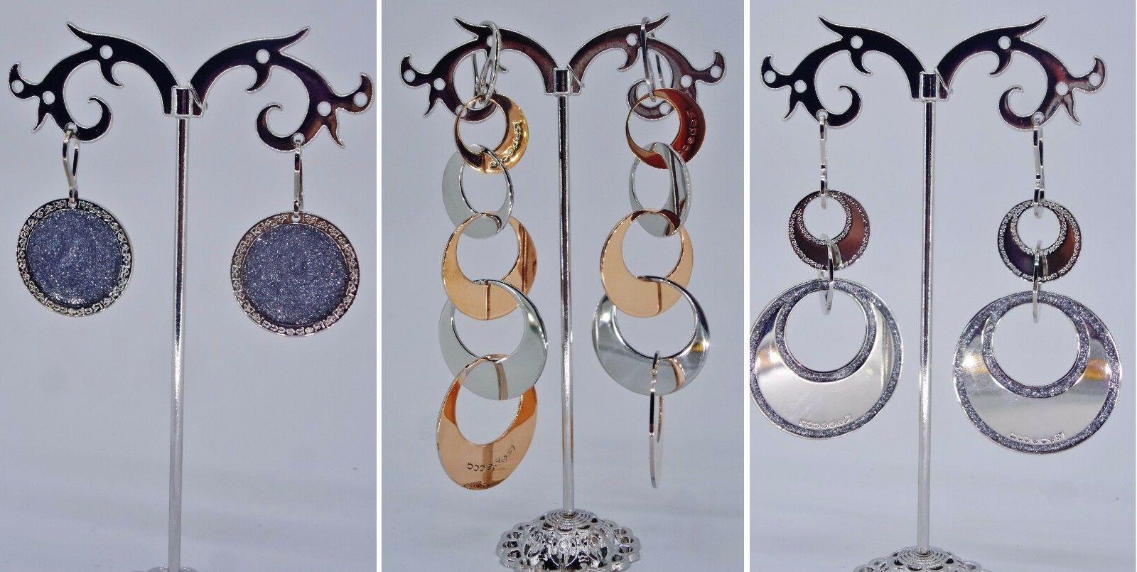 orecchini donna cerchi pendenti bronzo silver earring