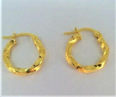 orecchini donna cerchietto cerchio intrecciato oro giallo