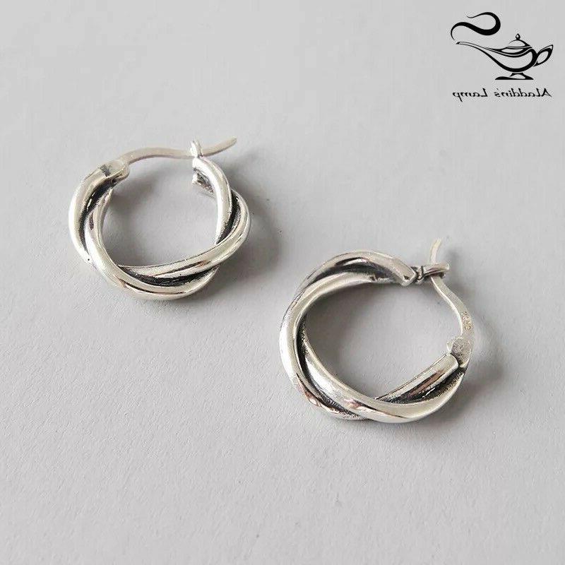 orecchini donna cerchio intreccio argento 925 20