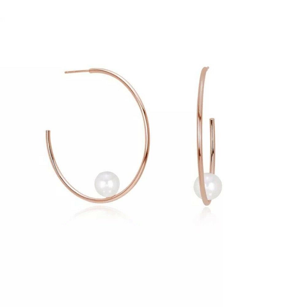 orecchini donna cerchio perla oro rosa 563263