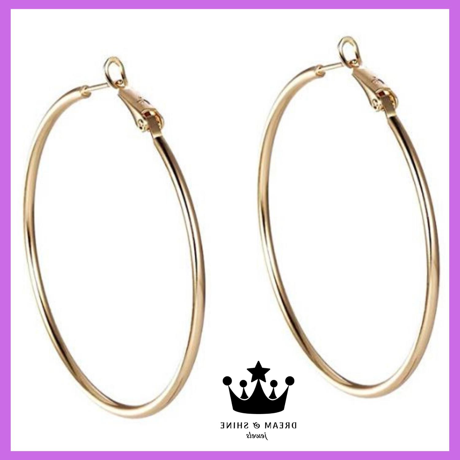 orecchini donna cerchio placcati color oro 18