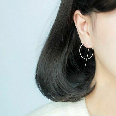 orecchini donna circle bar real 925 gioielli