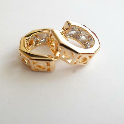 orecchini donna colore oro cerchi esagonali con