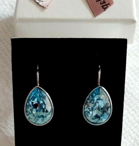 orecchini donna con cristalli acquamarina idea regalo