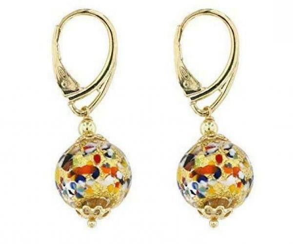 orecchini donna con perle in vetro originale