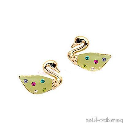 orecchini donna cristallo swarovski elements cigno multicolo