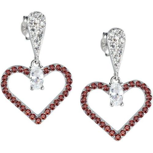 orecchini donna cuori saiv03 argento 925 percent