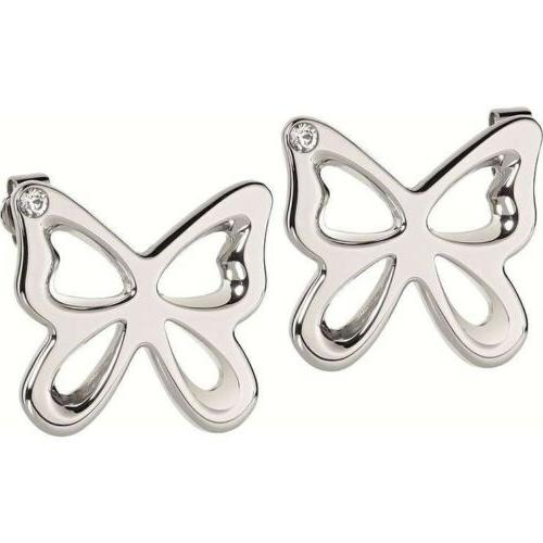 orecchini donna delight sip05 farfalla farfalle acciaio