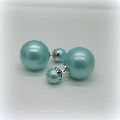 orecchini donna doppia sfera moda color verde