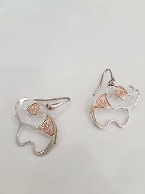 orecchini donna elefanti pendenti argento 925 earring