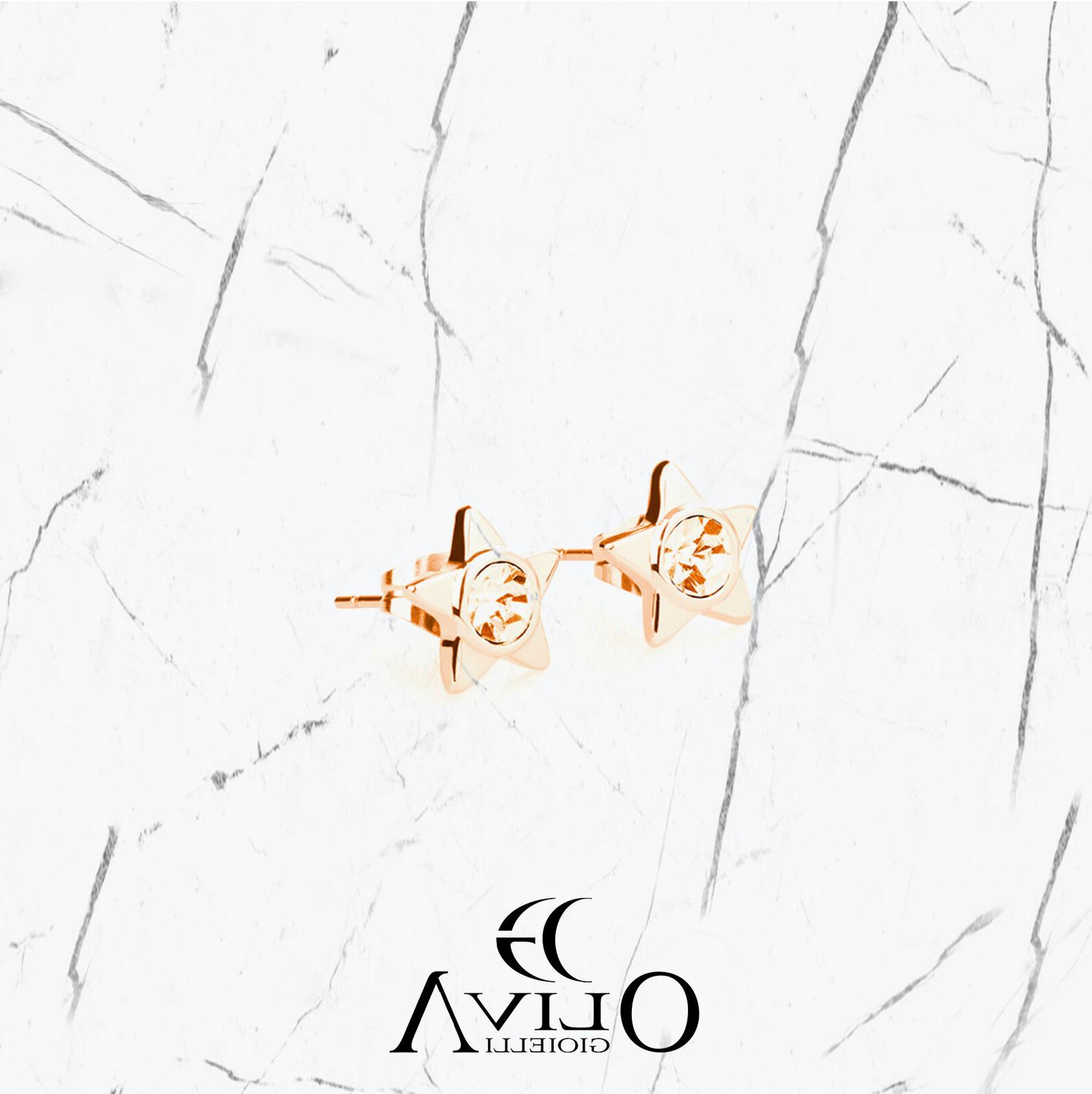 orecchini donna epsilon stella acciaio pvd oro