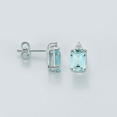 orecchini donna erd2271 oro bianco acquamarina diamanti