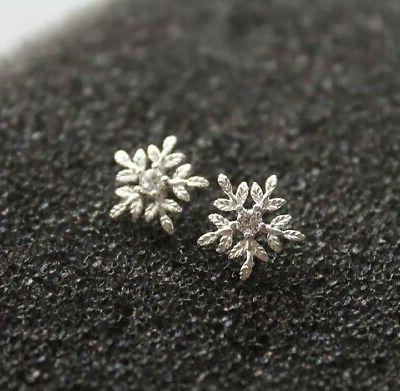 orecchini donna fiocco di neve argento 925